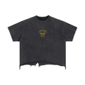 Vintage Wash Boxy Distressed Hem T-Shirt
