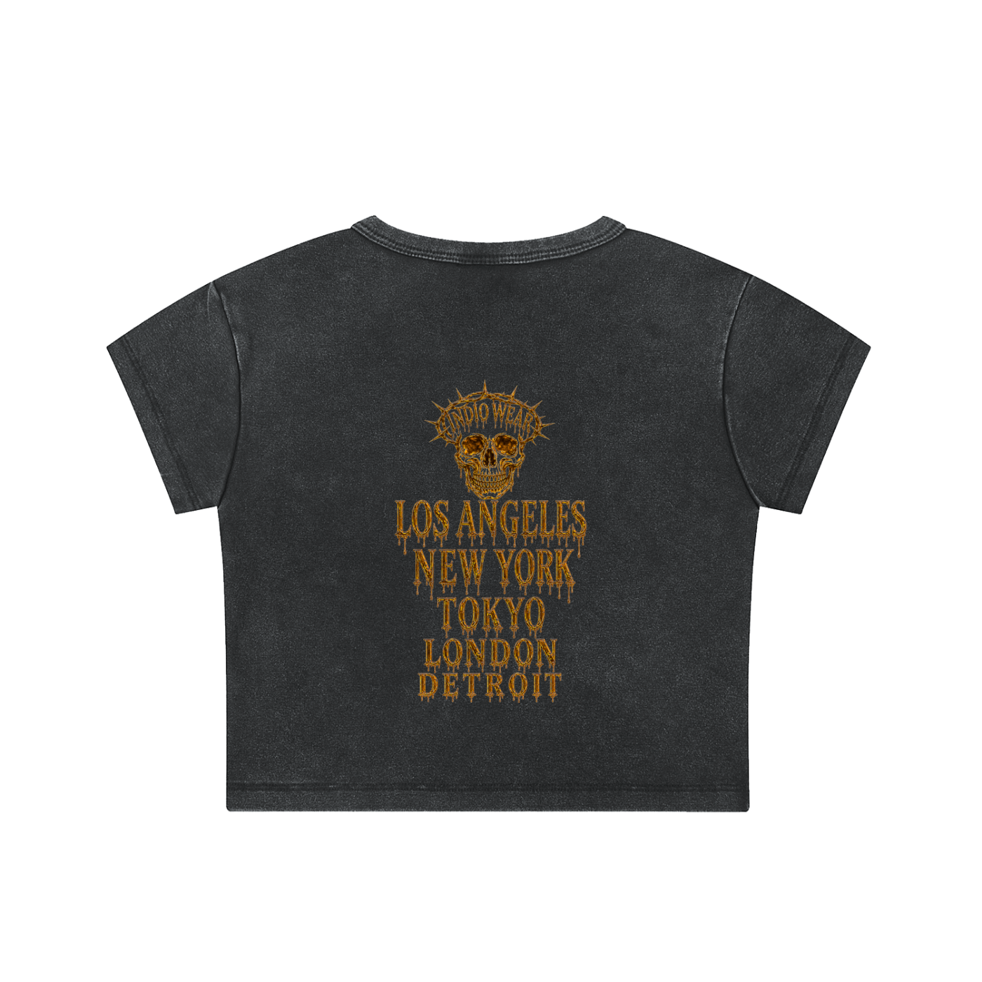 Snow Washed Crop Top Japanese Logo